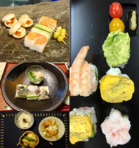 Home-made Sushi of cooked food